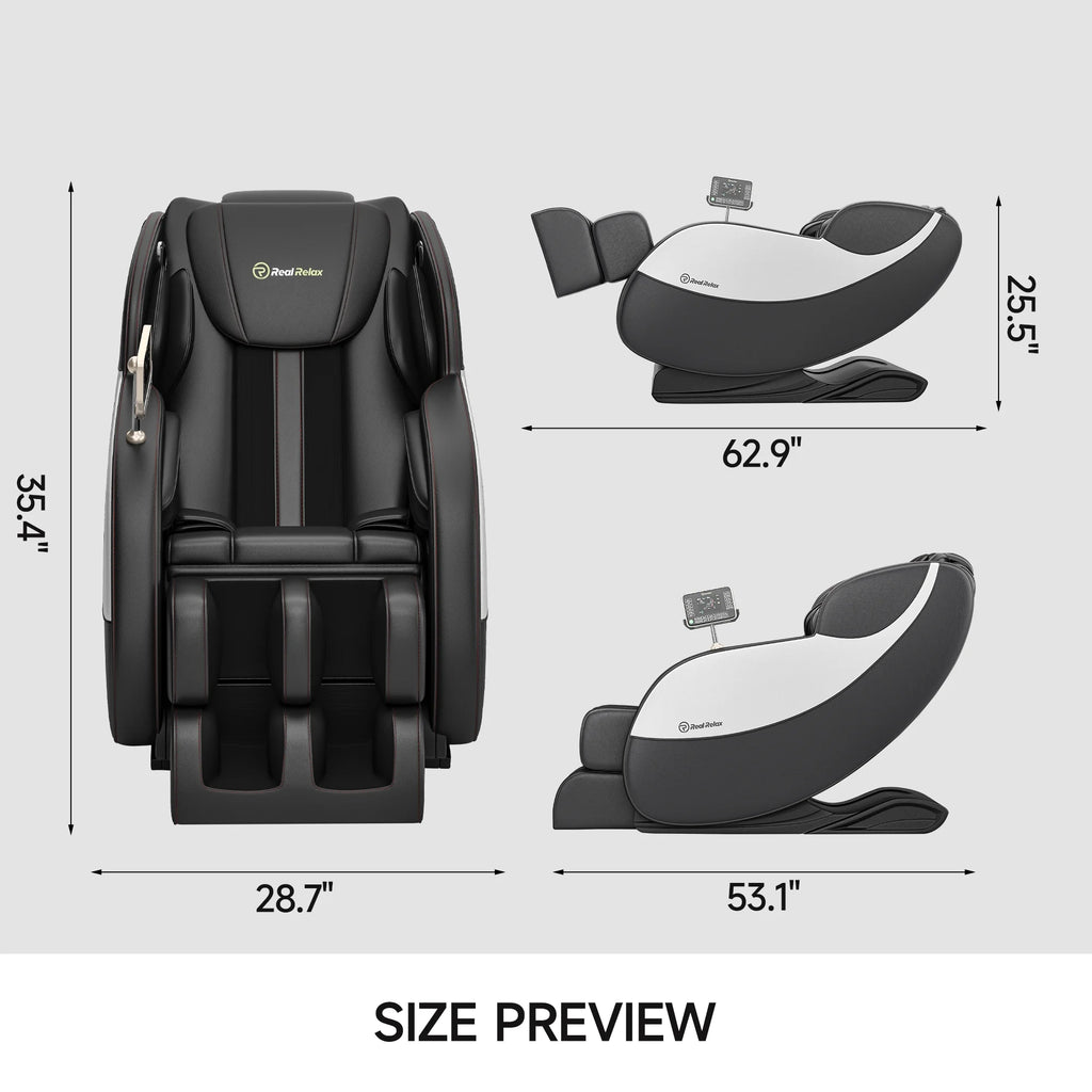 Zero Gravity Full Body Massage Chair Recliner with Heating and Foot Massage, Black