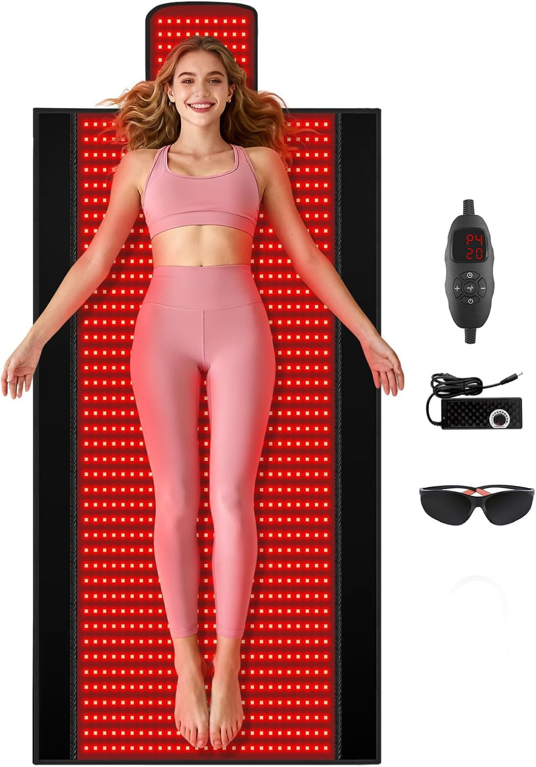Full Body Red Light Therapy Mat, Large Size Red Light Therapy for Body 660 & 850Nm Dual Wavelength Red Light Blanket, Birthday Christmas Gifts for Women Men Mom Dad Father Lover