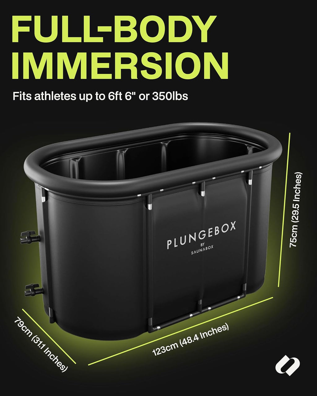 ® Plungebox PRO XL Cold Plunge Ice Bath Tub Durable Cold Tub for Full-Body Immersion | Compact, Insulated & Easy Setup for Efficient Cold Therapy at Home