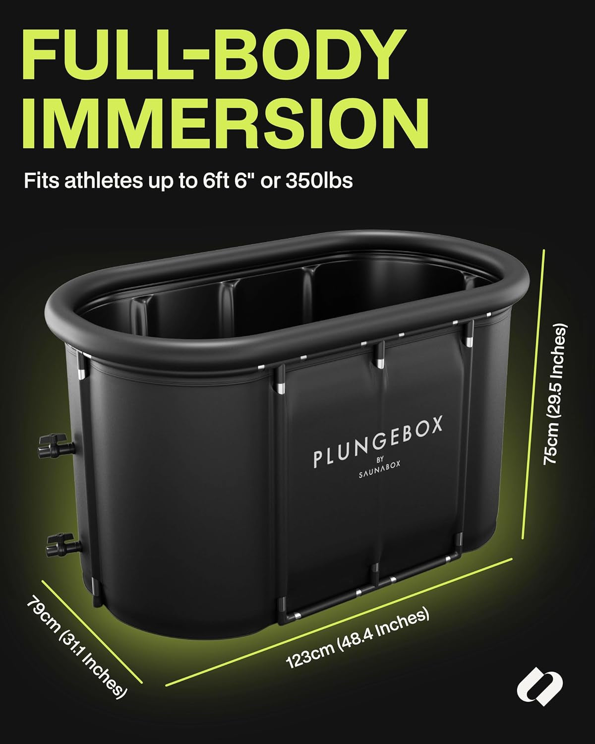 ® Plungebox PRO XL Cold Plunge Ice Bath Tub Durable Cold Tub for Full-Body Immersion | Compact, Insulated & Easy Setup for Efficient Cold Therapy at Home