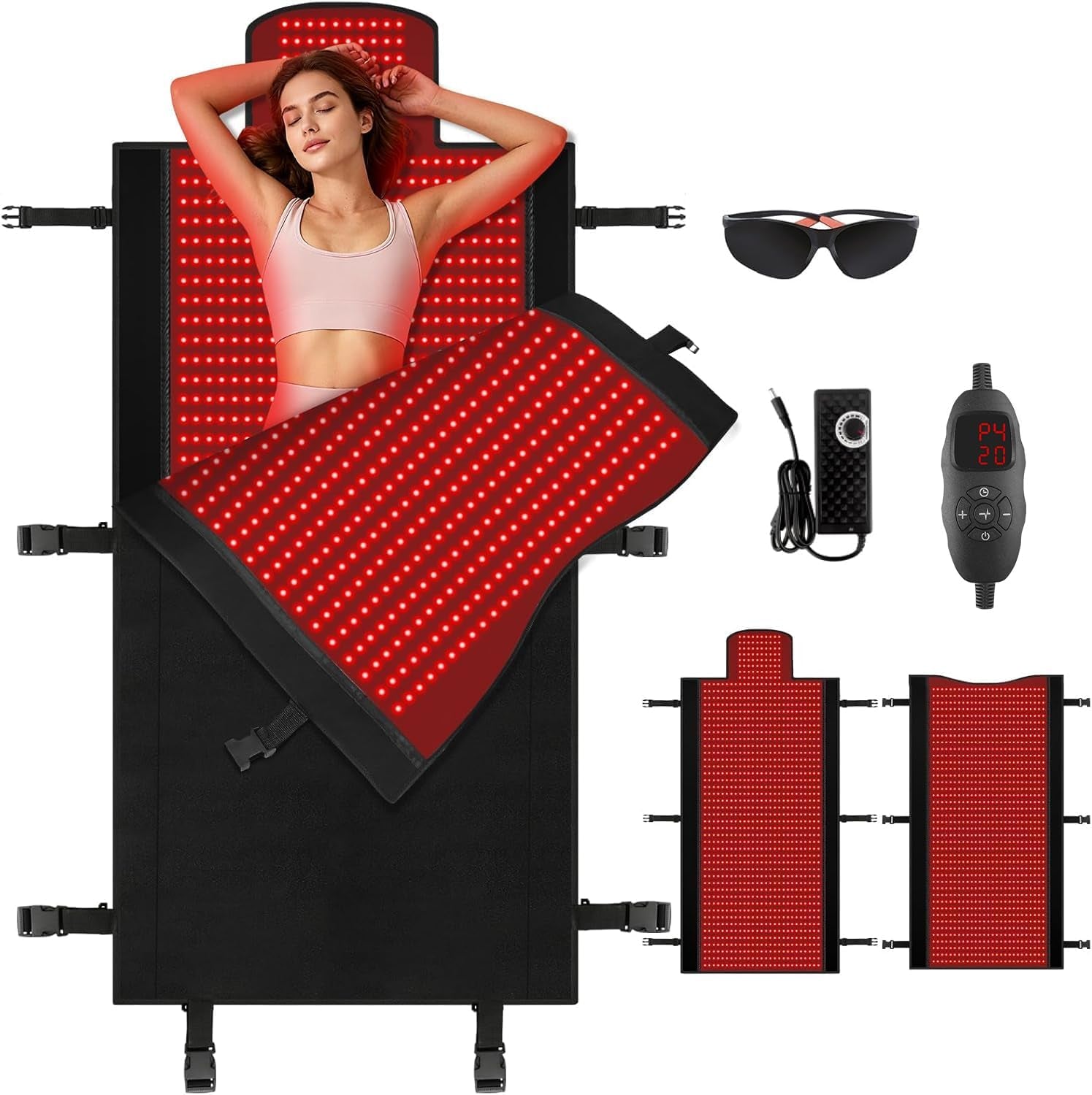 Full Body Red Light Therapy Mat, Large Size Red Light Therapy for Body 660 & 850Nm Dual Wavelength Red Light Blanket, Birthday Christmas Gifts for Women Men Mom Dad Father Lover