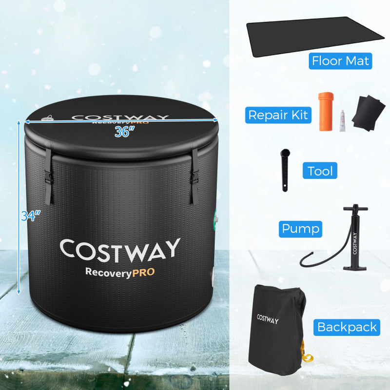 79 Gal Water Chiller Compatible Cold Plunge Tub with Cover