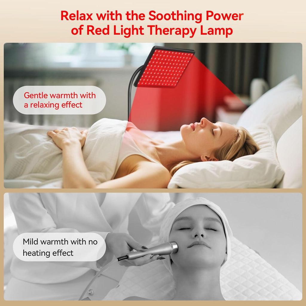 Red Light Therapy Lamp：Gooseneck Infrared Red Light Therapy Lamp with Led 660Nm&850Nm near Infrared LED Red Light,Near Infrared LED Red Light Therapy Device at Home for Face and Body