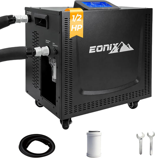 1/2 HP Cold Plunge Chiller for Ice Bath – Upgraded Faster Cooling to 42°F, Built-In Filter & Pump, Insulated Hoses, Energy Saving & Low Noise – for Home Athlete Recovery & Cold Water Therapy