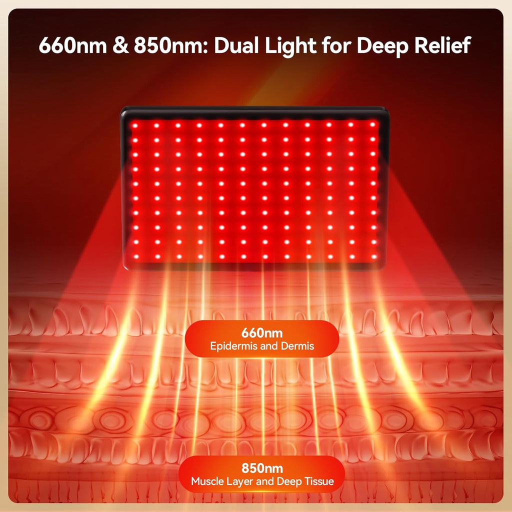 Red Light Therapy Lamp：Gooseneck Infrared Red Light Therapy Lamp with Led 660Nm&850Nm near Infrared LED Red Light,Near Infrared LED Red Light Therapy Device at Home for Face and Body