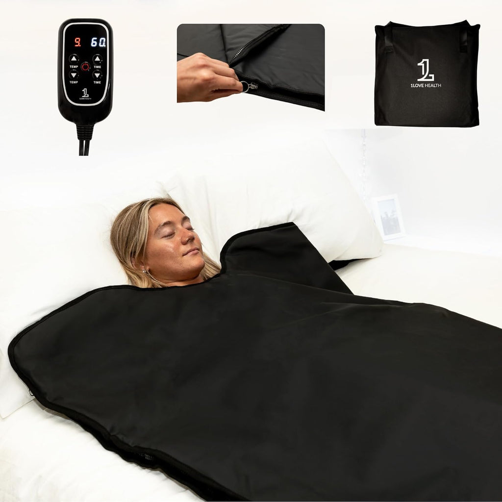 Regular Sauna Blanket | Far Infrared Sauna Blanket | 77-176°F | 0 Emfs, Elfs & Vocs | Black