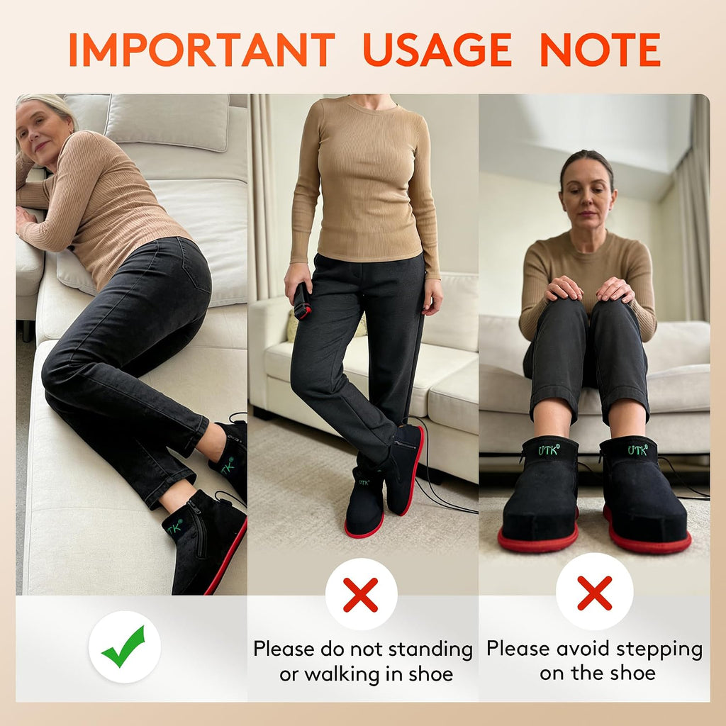 Red Light Therapy Shoe for Feet, 660Nm & 850Nm Infrared Red Light Pulse | Full Wrapped Wearable Infrared Light Therapy Shoe for Foot/Heel/Ankle, 660Nm & 850Nm Red Light with Pulse Mode(Single Pack)
