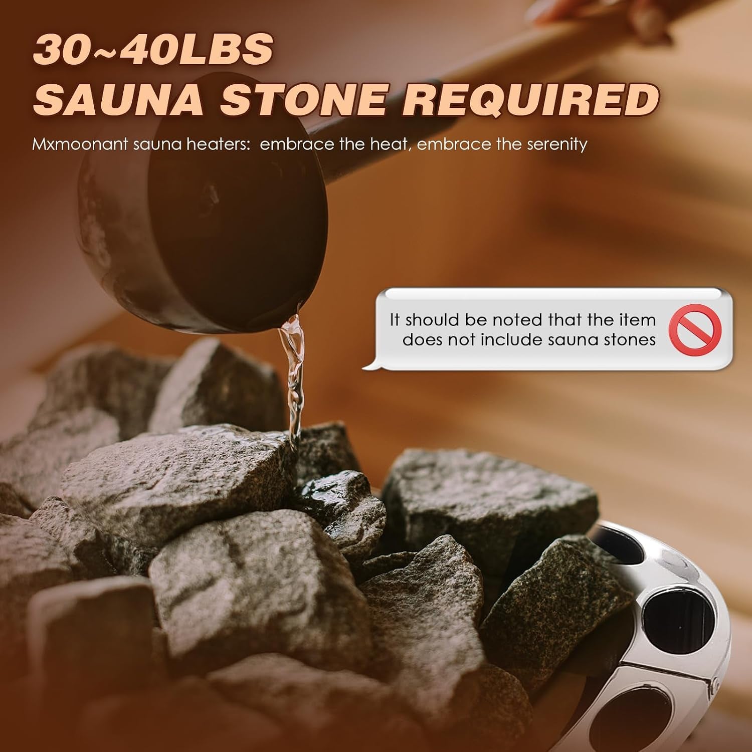 Sauna Heater, 6KW 220V Electric Sauna Heaters Digital Control Sauna Stove Dry Steam Sauna Bath for Home Hotel Spa Max. 300 Cu.Ft with Sauna Hygrothermograph