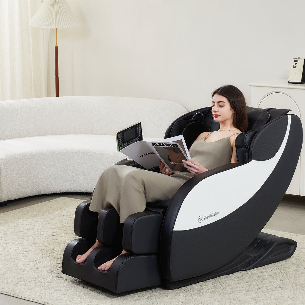 Zero Gravity Full Body Massage Chair Recliner with Heating and Foot Massage, Black