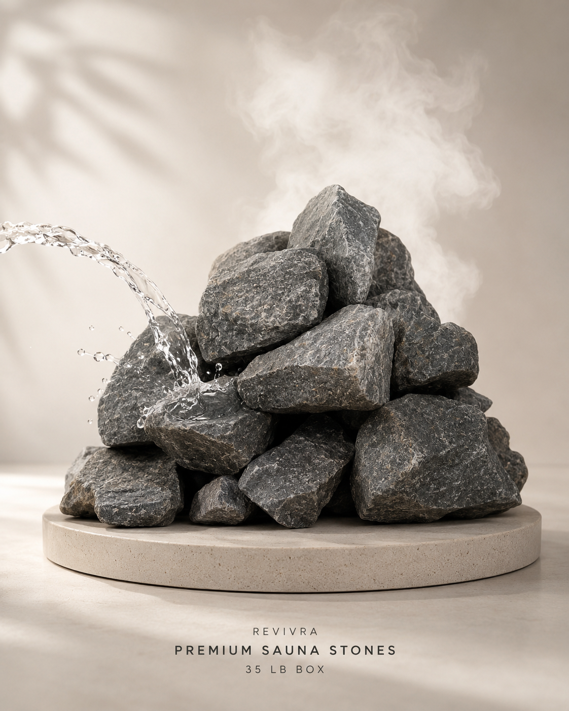 Premium Sauna Stones – 35 lb Box