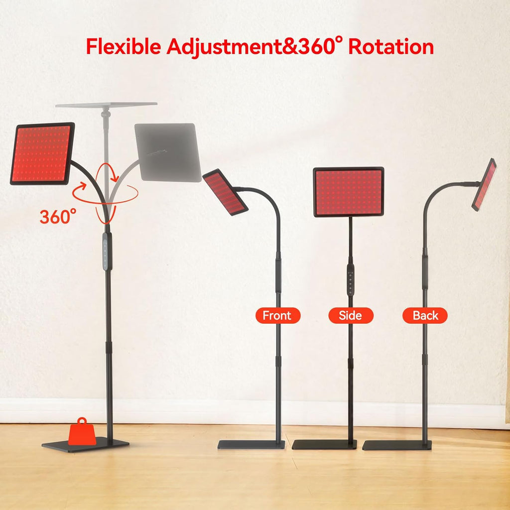Red Light Therapy Lamp：Gooseneck Infrared Red Light Therapy Lamp with Led 660Nm&850Nm near Infrared LED Red Light,Near Infrared LED Red Light Therapy Device at Home for Face and Body