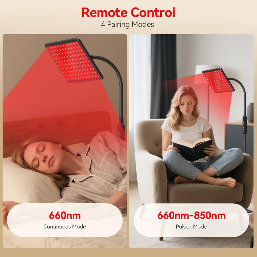 Red Light Therapy Lamp：Gooseneck Infrared Red Light Therapy Lamp with Led 660Nm&850Nm near Infrared LED Red Light,Near Infrared LED Red Light Therapy Device at Home for Face and Body