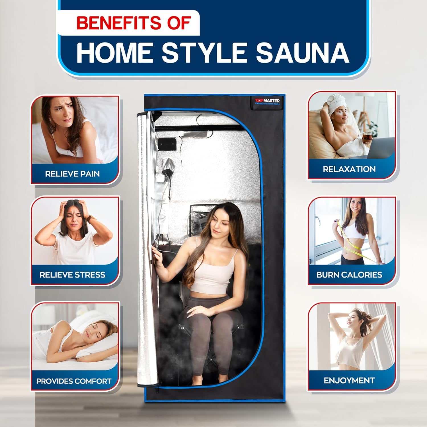 Foldable Sauna Infrared, Portable Sauna for Home, Sauna Tent Sauna Box, Indoor Portable Sauna, Zip up Sauna Room with 1300W Power, Max 140°F Sauna, Black
