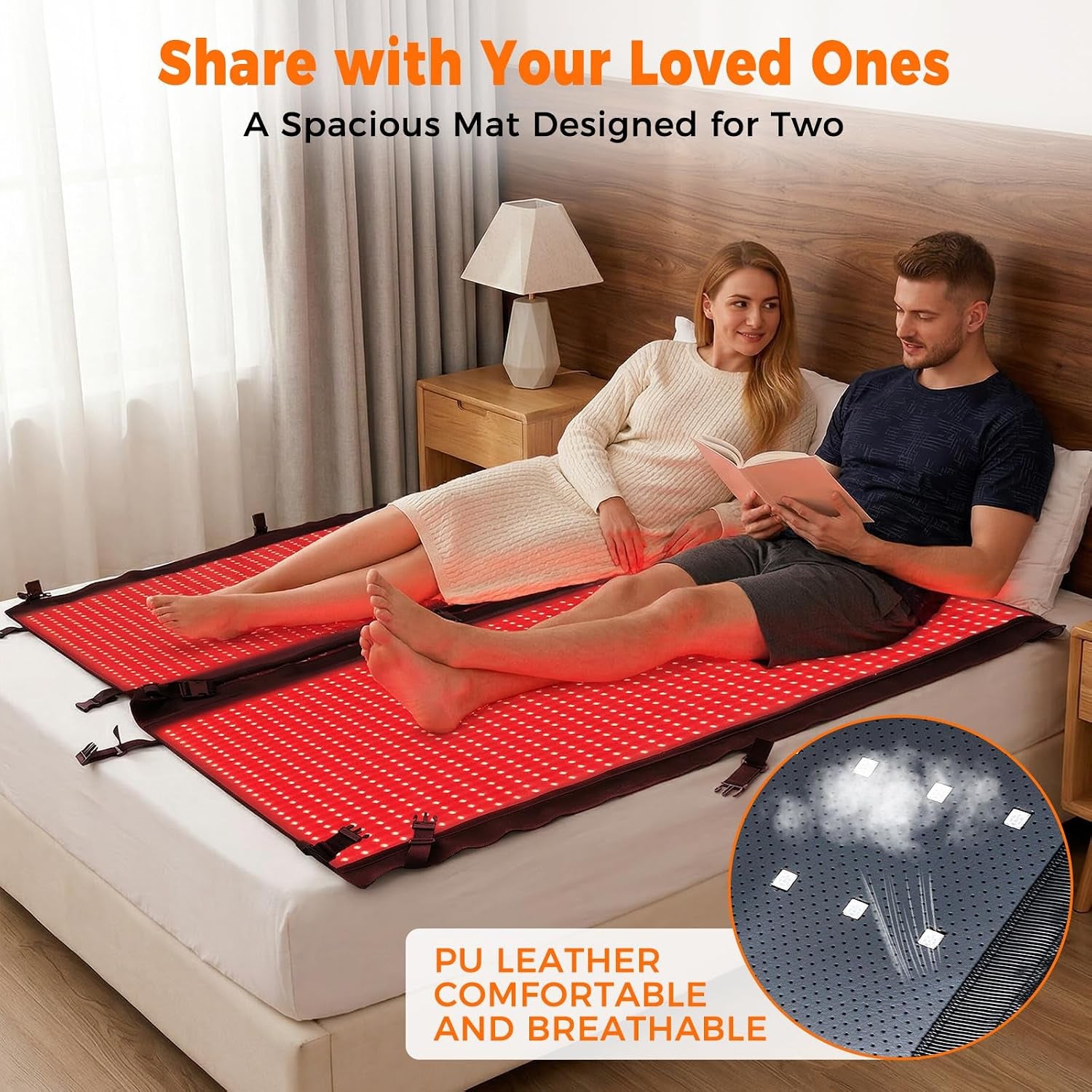 Full Body Red Light Therapy Mat, Large Size Red Light Therapy for Body 660 & 850Nm Dual Wavelength Red Light Blanket, Birthday Christmas Gifts for Women Men Mom Dad Father Lover