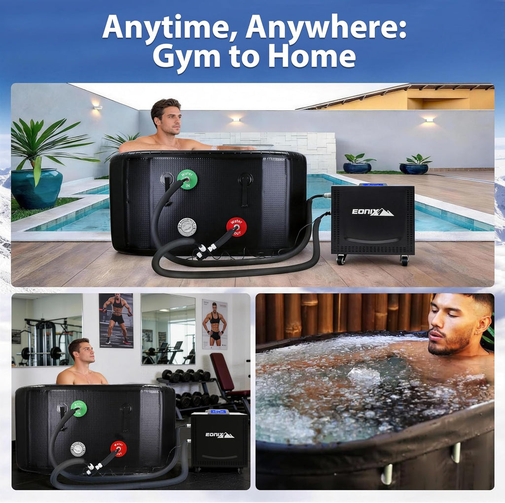 1/2 HP Cold Plunge Chiller for Ice Bath – Upgraded Faster Cooling to 42°F, Built-In Filter & Pump, Insulated Hoses, Energy Saving & Low Noise – for Home Athlete Recovery & Cold Water Therapy