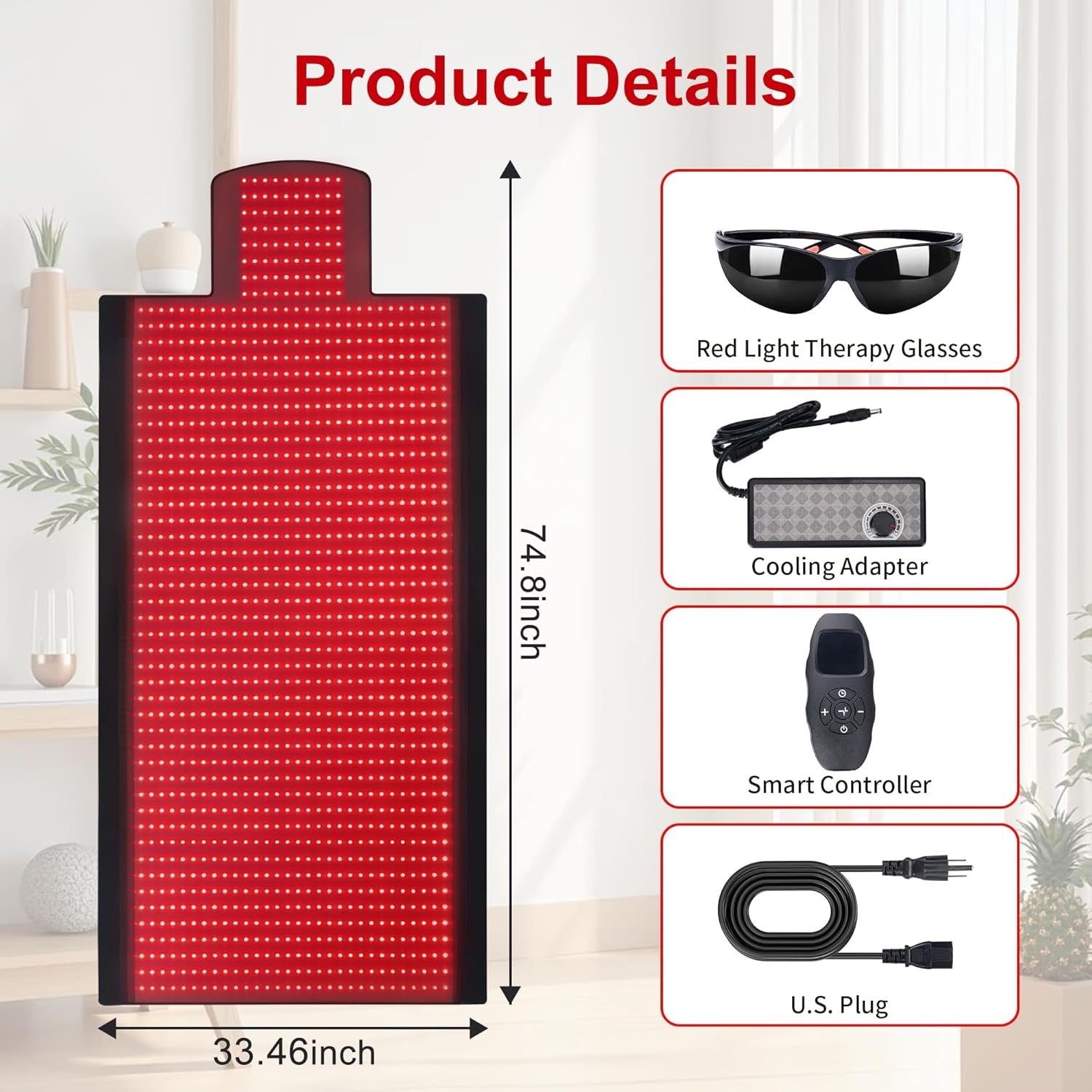 Full Body Red Light Therapy Mat, Large Size Red Light Therapy for Body 660 & 850Nm Dual Wavelength Red Light Blanket, Birthday Christmas Gifts for Women Men Mom Dad Father Lover