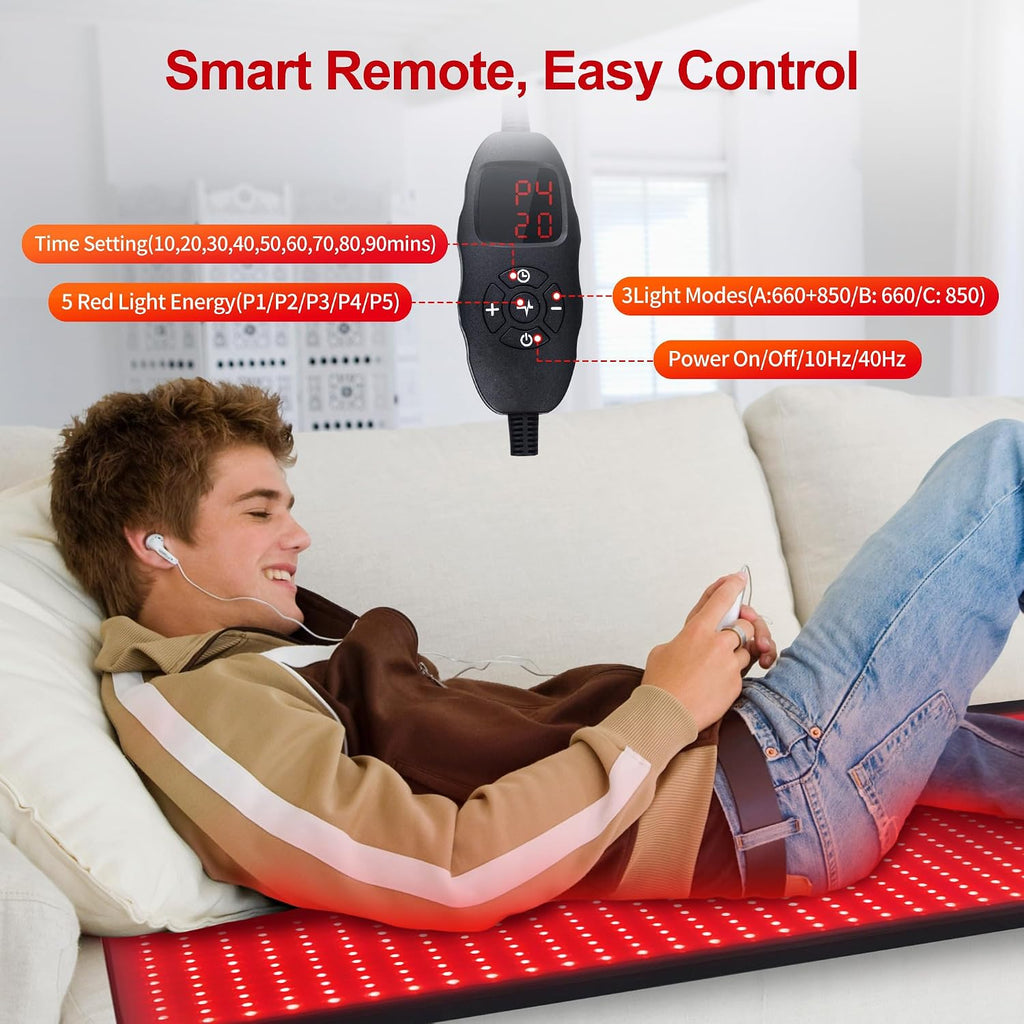 Full Body Red Light Therapy Mat, Large Size Red Light Therapy for Body 660 & 850Nm Dual Wavelength Red Light Blanket, Birthday Christmas Gifts for Women Men Mom Dad Father Lover