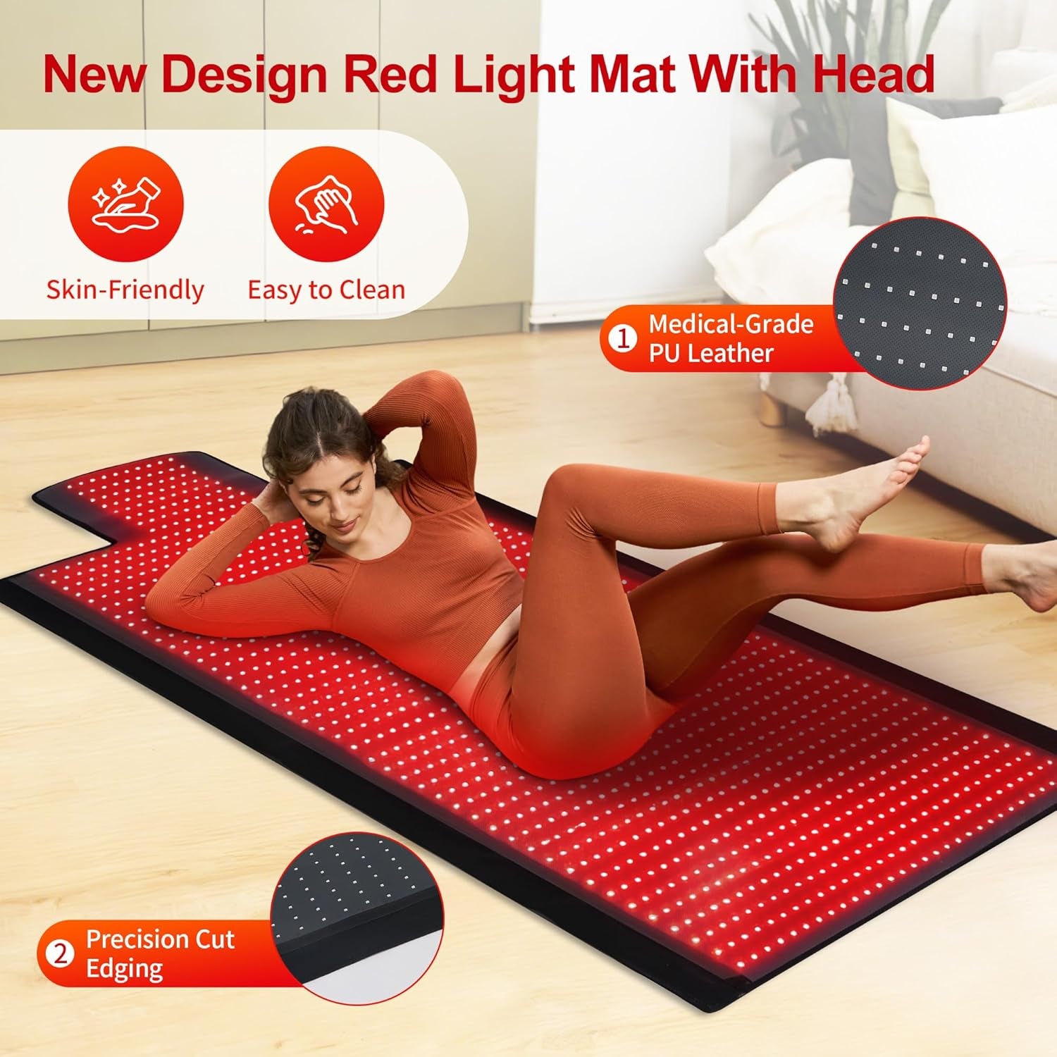 Full Body Red Light Therapy Mat, Large Size Red Light Therapy for Body 660 & 850Nm Dual Wavelength Red Light Blanket, Birthday Christmas Gifts for Women Men Mom Dad Father Lover
